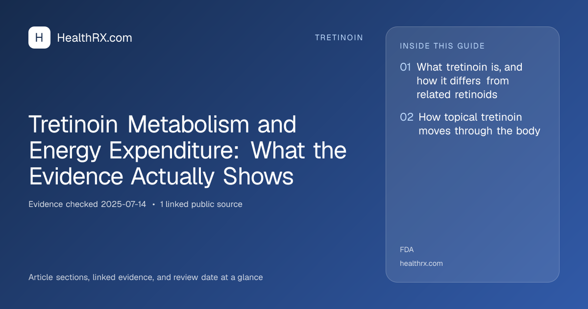 Evidence overview for tretinoin: Tretinoin Metabolism and Energy Expenditure: What the Evidence Actually Shows