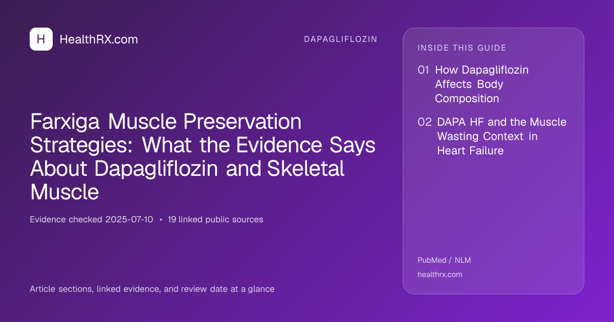 Evidence overview for dapagliflozin: Farxiga Muscle Preservation Strategies: What the Evidence Says About Dapagliflozin and Skeletal Muscle