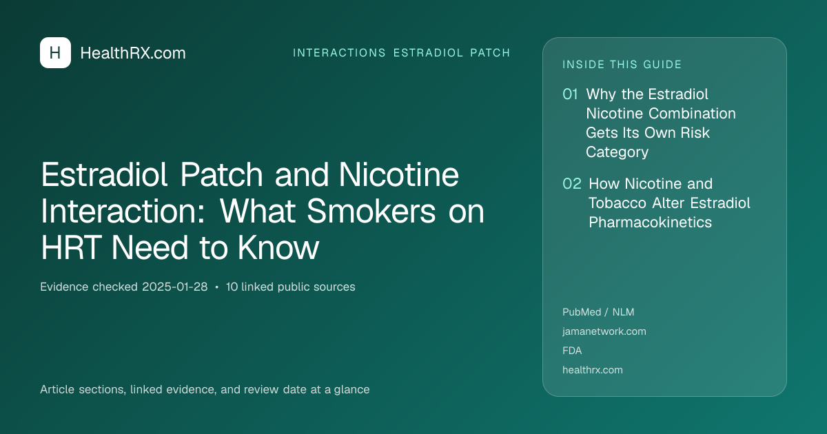 Evidence overview for Estradiol Patch and Nicotine Interaction: What Smokers on HRT Need to Know