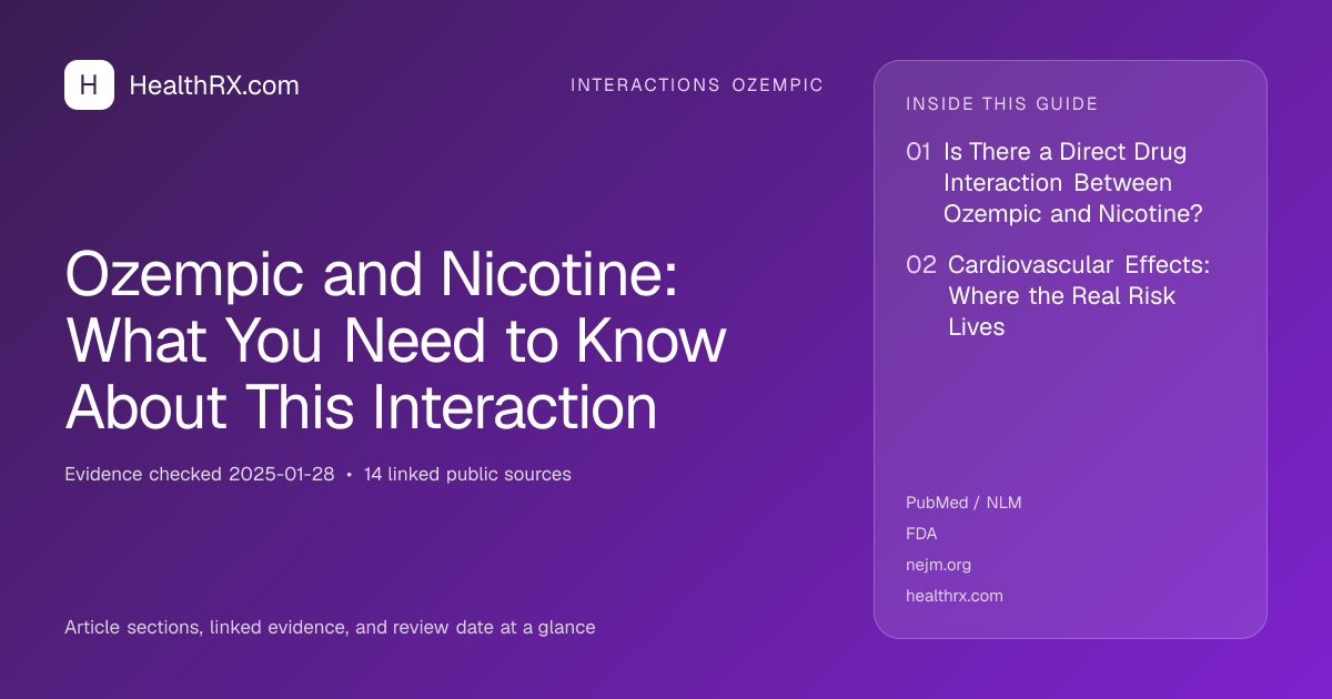Evidence overview for Ozempic and Nicotine: What You Need to Know About This Interaction