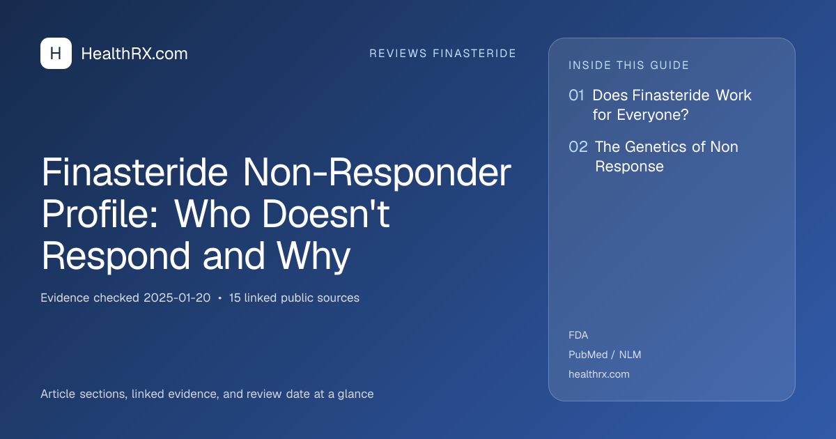 Evidence overview for reviews finasteride: Finasteride Non-Responder Profile: Who Doesn't Respond and Why