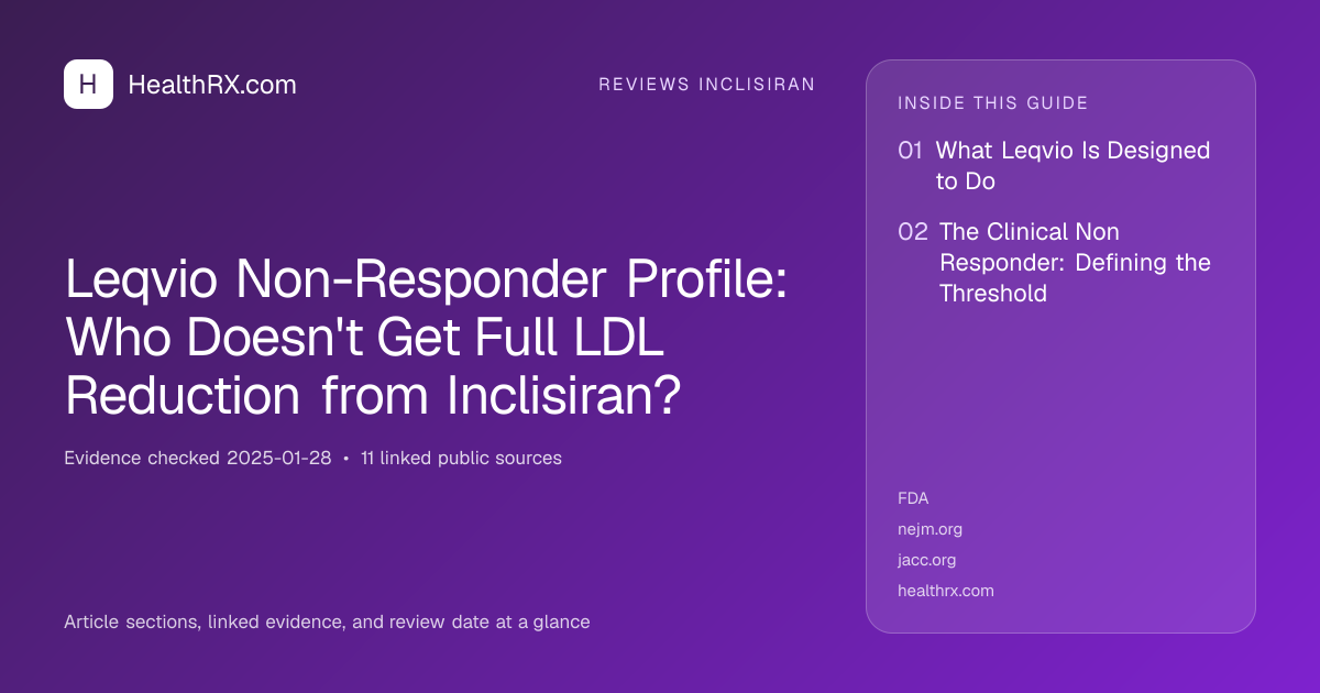 Evidence overview for Leqvio Non-Responder Profile: Who Doesn't Get Full LDL Reduction from Inclisiran?