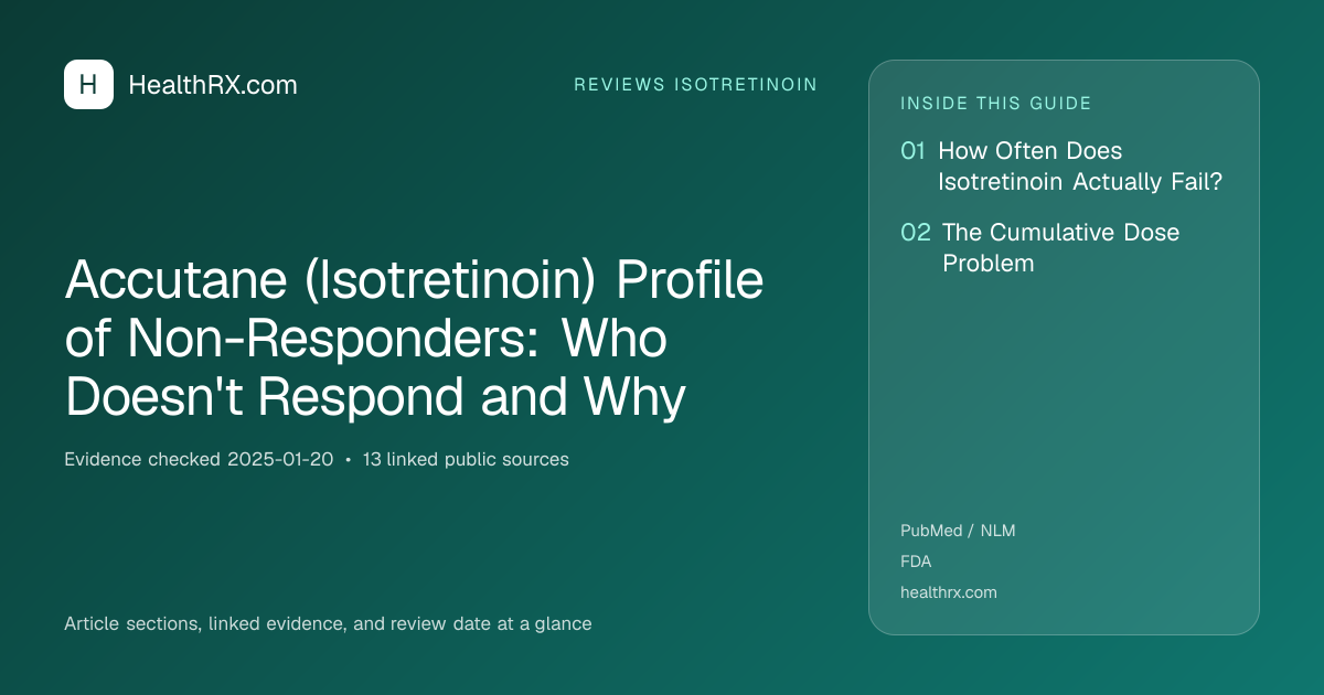 Evidence overview for reviews isotretinoin: Accutane (Isotretinoin) Profile of Non-Responders: Who Doesn't Respond and Why