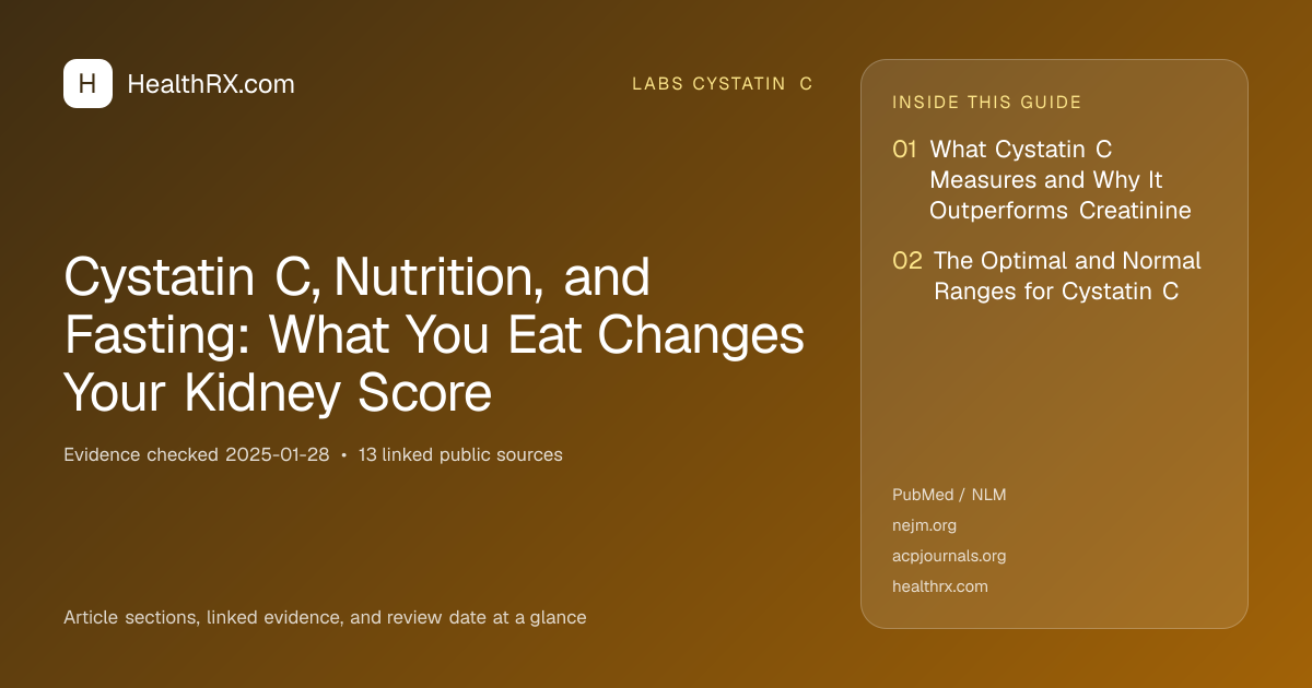 Evidence overview for Cystatin C, Nutrition, and Fasting: What You Eat Changes Your Kidney Score