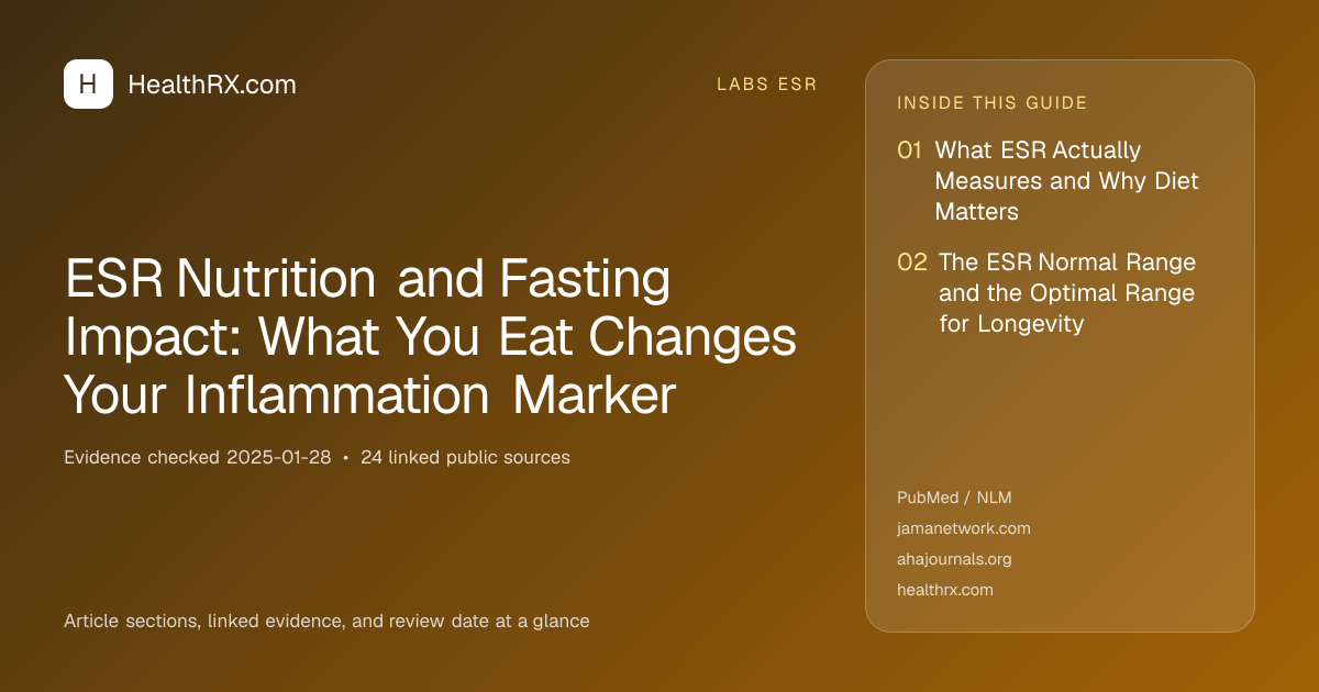 Evidence overview for ESR Nutrition and Fasting Impact: What You Eat Changes Your Inflammation Marker