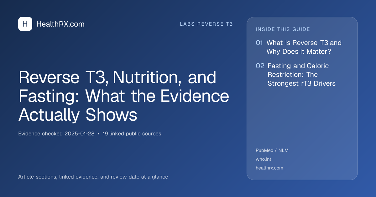 Evidence overview for Reverse T3, Nutrition, and Fasting: What the Evidence Actually Shows