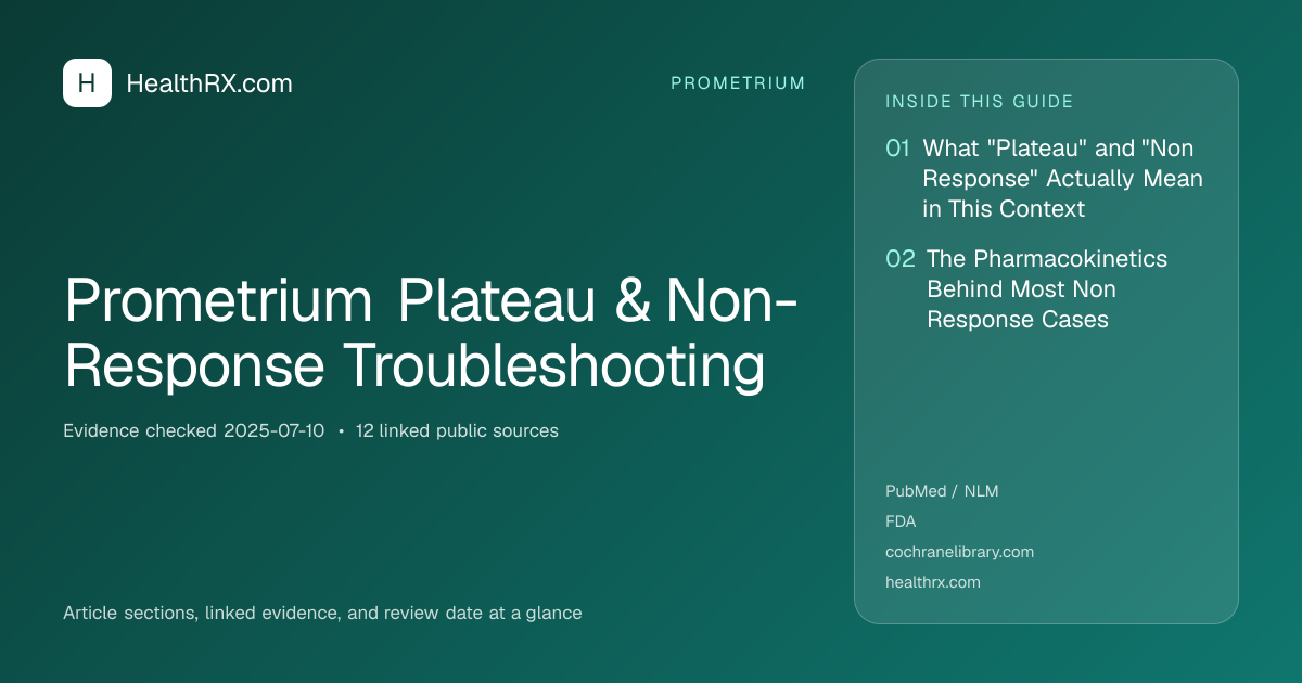 Evidence overview for Prometrium Plateau & Non-Response Troubleshooting