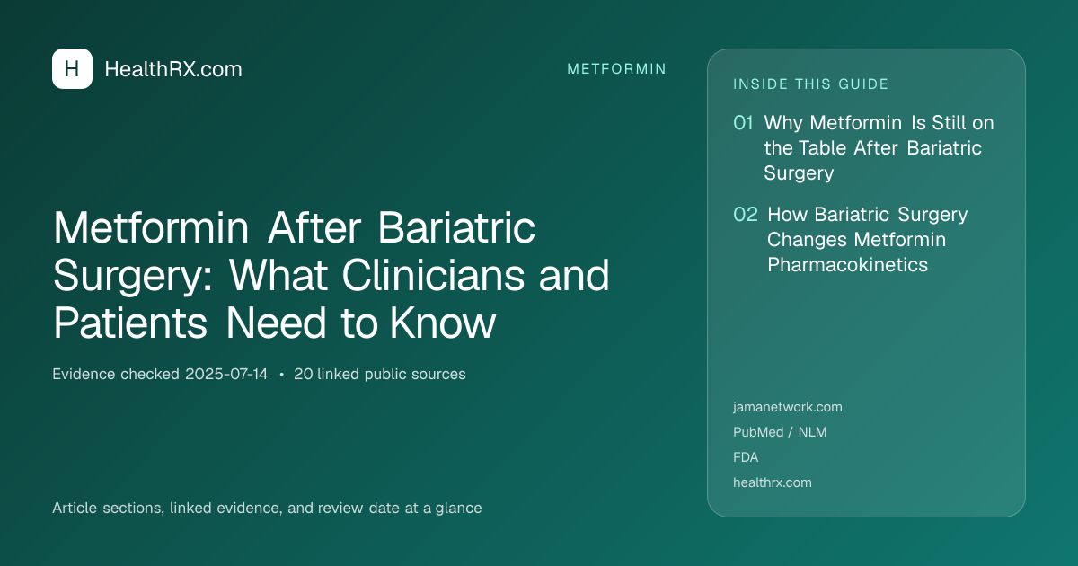 Evidence overview for Metformin After Bariatric Surgery: What Clinicians and Patients Need to Know