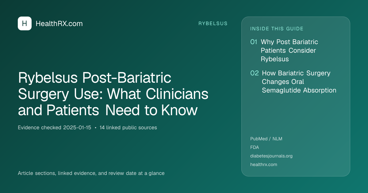 Evidence overview for Rybelsus Post-Bariatric Surgery Use: What Clinicians and Patients Need to Know