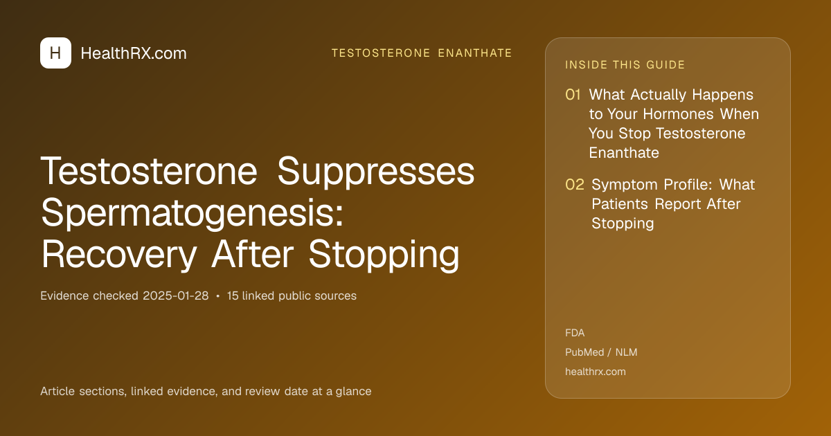 Evidence overview for Testosterone Suppresses Spermatogenesis: Recovery After Stopping