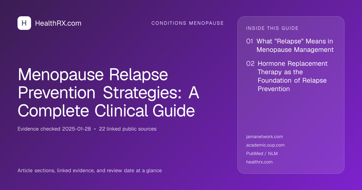 Evidence overview for Menopause Relapse Prevention Strategies: A Complete Clinical Guide
