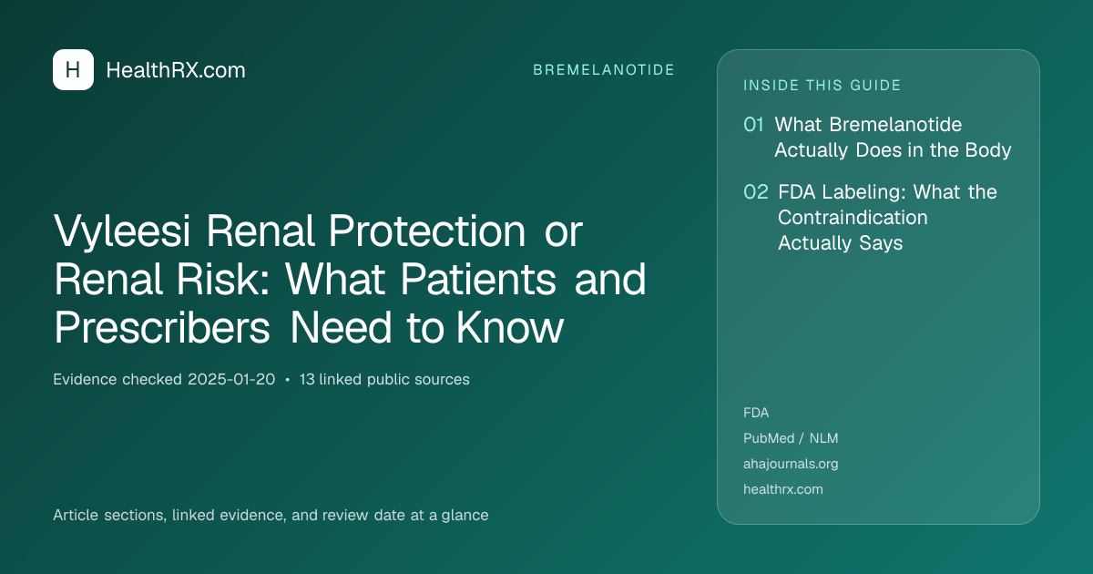 Evidence overview for Vyleesi Renal Protection or Renal Risk: What Patients and Prescribers Need to Know