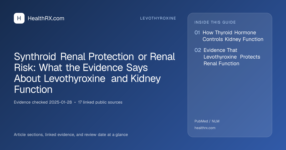 Evidence overview for Synthroid Renal Protection or Renal Risk: What the Evidence Says About Levothyroxine and Kidney Function
