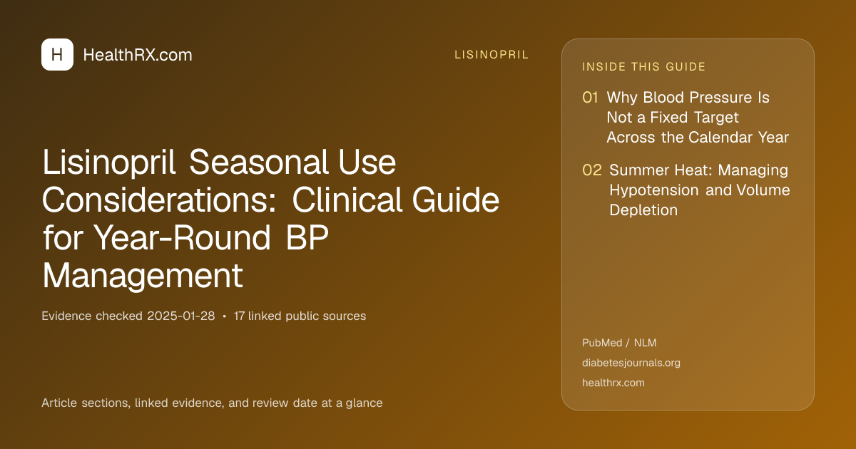 Evidence overview for lisinopril: Lisinopril Seasonal Use Considerations: Clinical Guide for Year-Round BP Management