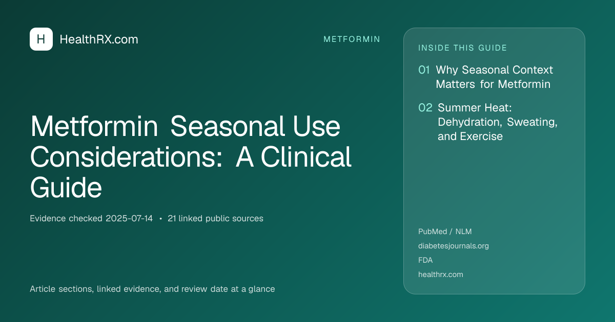Evidence overview for metformin: Metformin Seasonal Use Considerations: A Clinical Guide