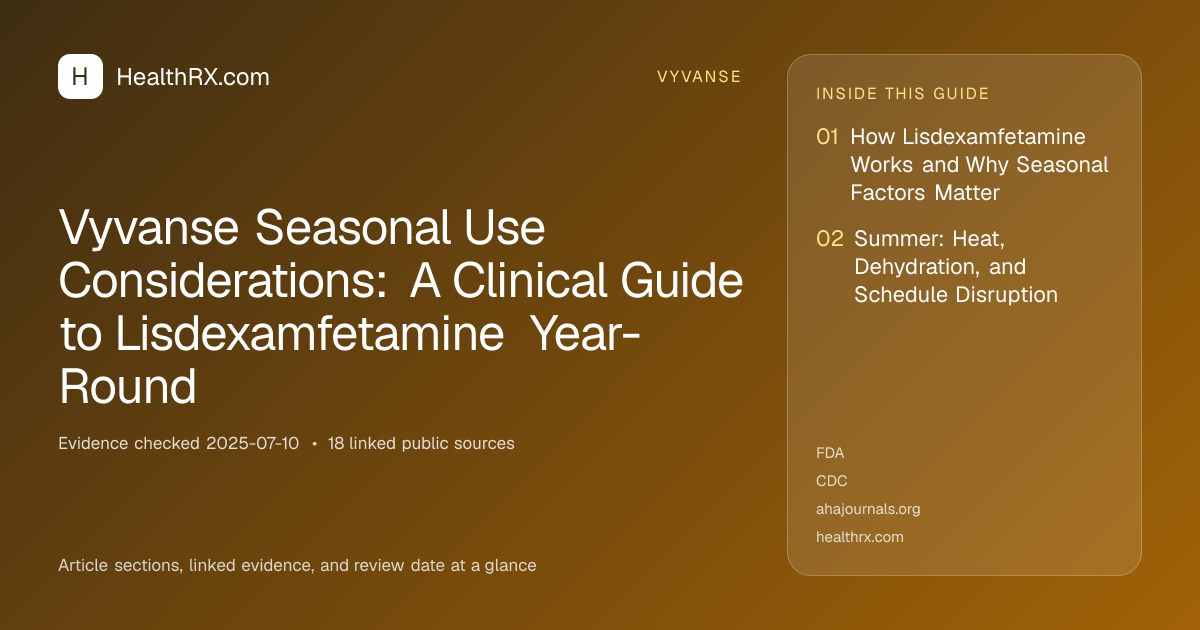 Evidence overview for vyvanse: Vyvanse Seasonal Use Considerations: A Clinical Guide to Lisdexamfetamine Year-Round