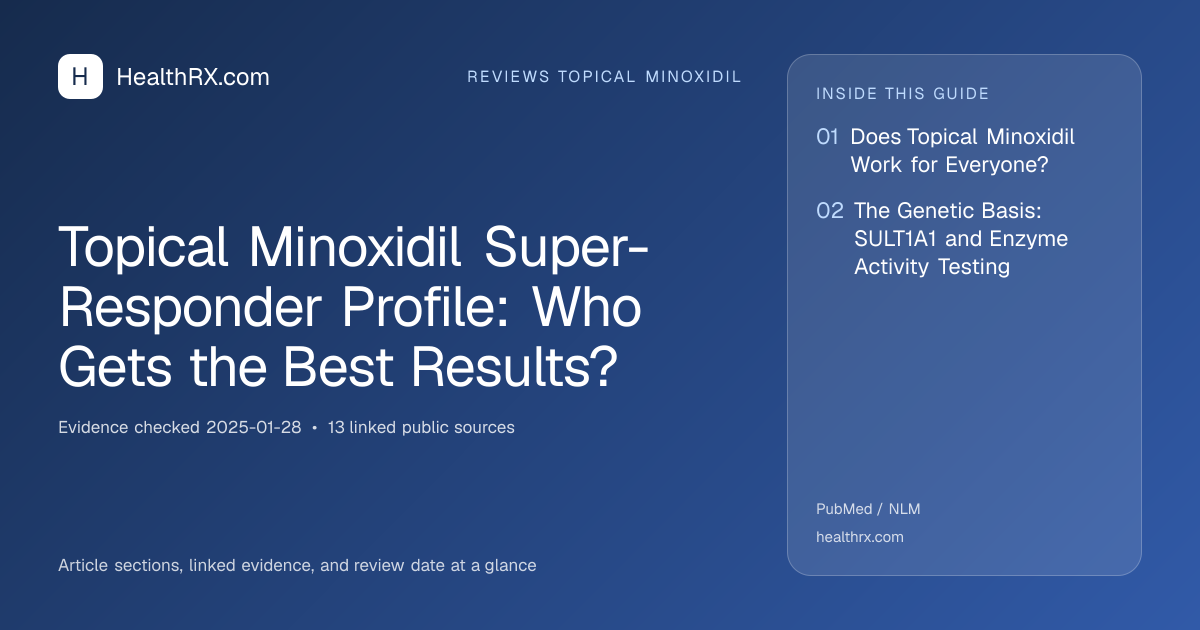 Evidence overview for reviews topical minoxidil: Topical Minoxidil Super-Responder Profile: Who Gets the Best Results?