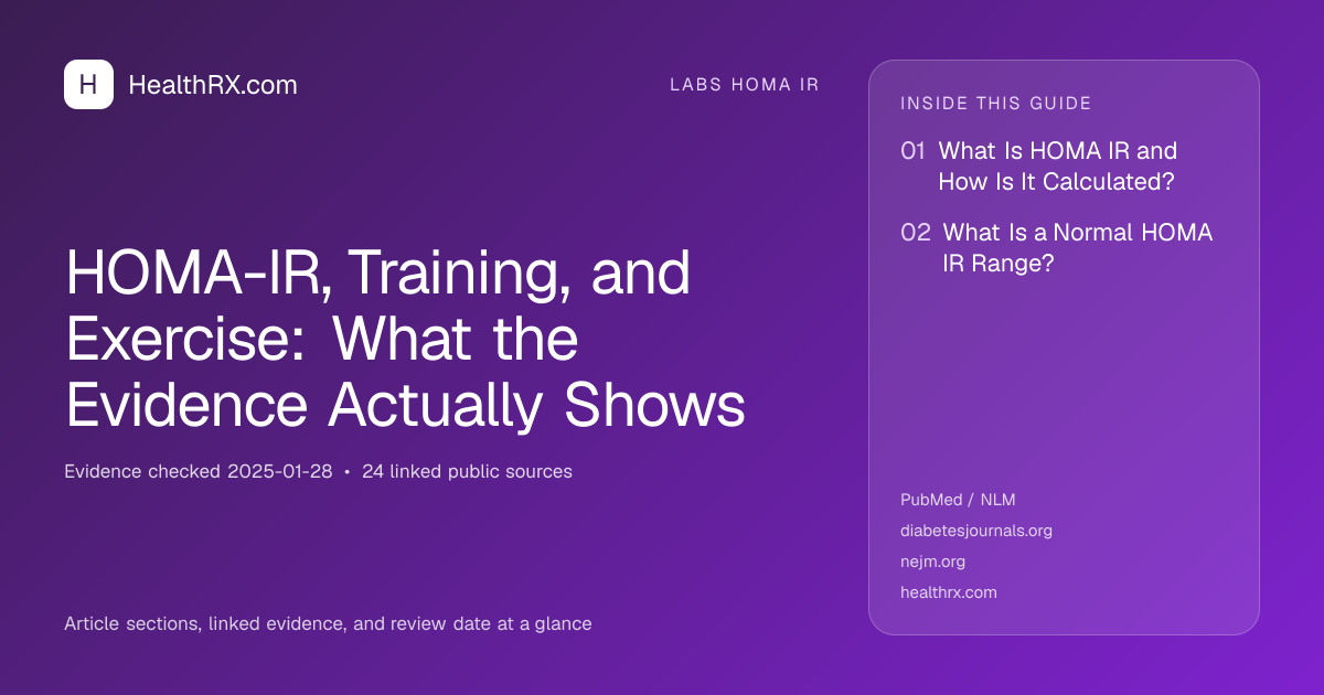 Evidence overview for HOMA-IR, Training, and Exercise: What the Evidence Actually Shows