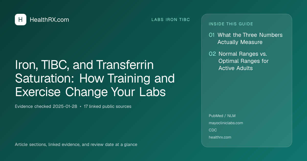 Evidence overview for Iron, TIBC, and Transferrin Saturation: How Training and Exercise Change Your Labs