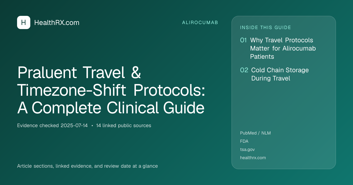Evidence overview for Praluent Travel & Timezone-Shift Protocols: A Complete Clinical Guide