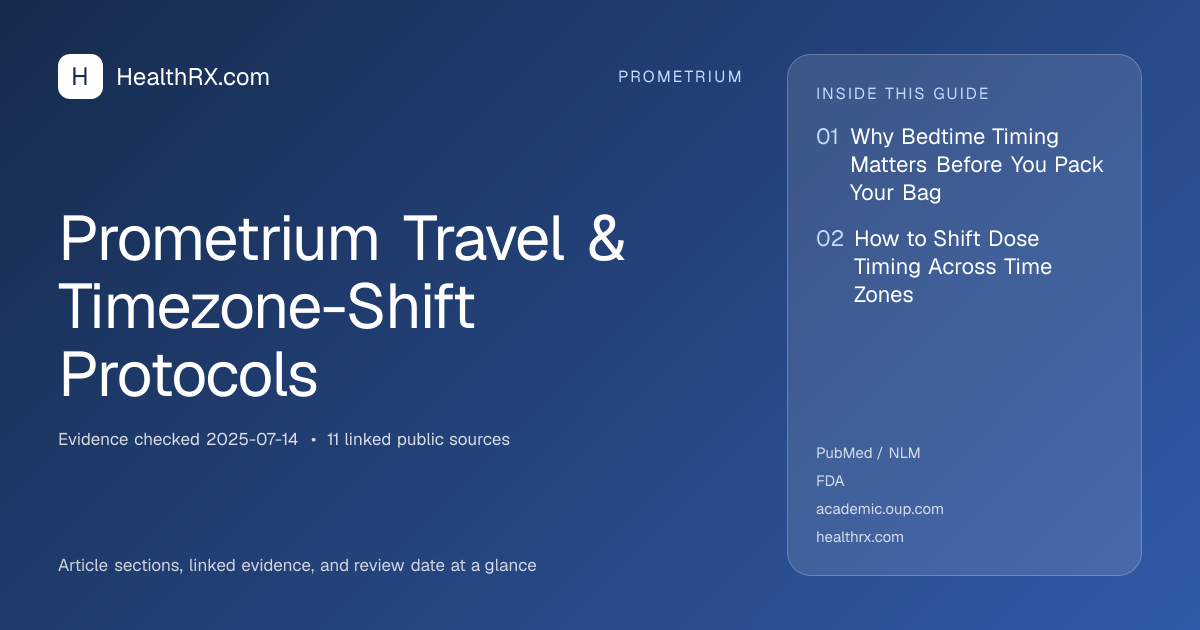 Evidence overview for Prometrium Travel & Timezone-Shift Protocols
