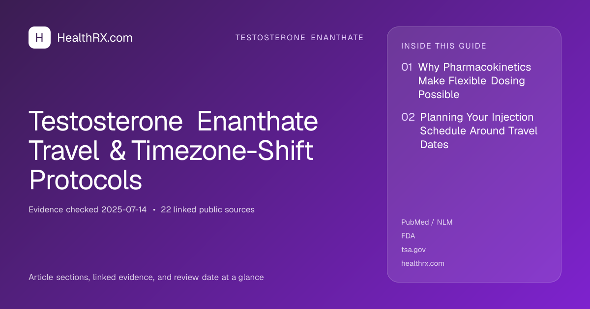 Evidence overview for Testosterone Enanthate Travel & Timezone-Shift Protocols