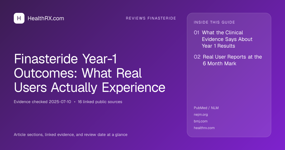 Evidence overview for reviews finasteride: Finasteride Year-1 Outcomes: What Real Users Actually Experience