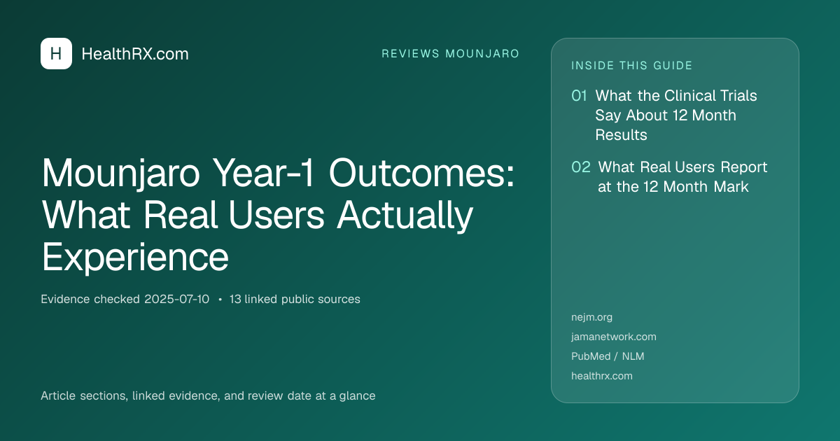 Evidence overview for Mounjaro Year-1 Outcomes: What Real Users Actually Experience