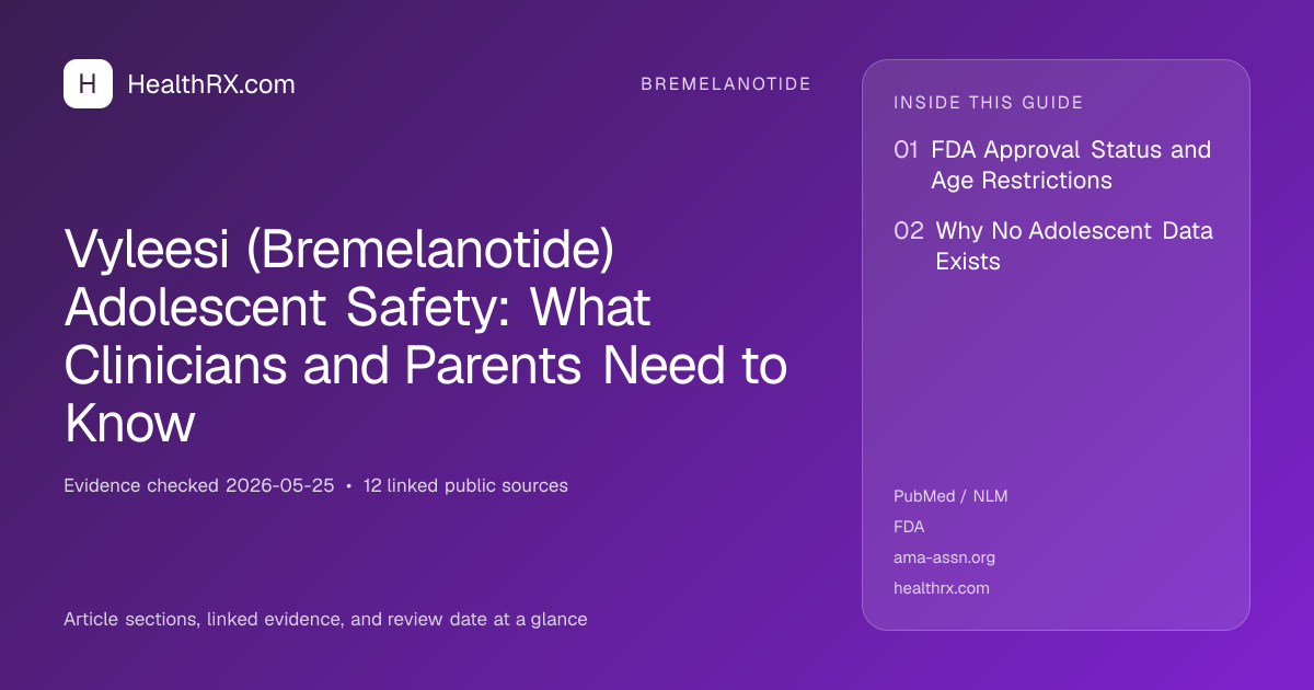 Evidence overview for Vyleesi (Bremelanotide) Adolescent Safety: What Clinicians and Parents Need to Know