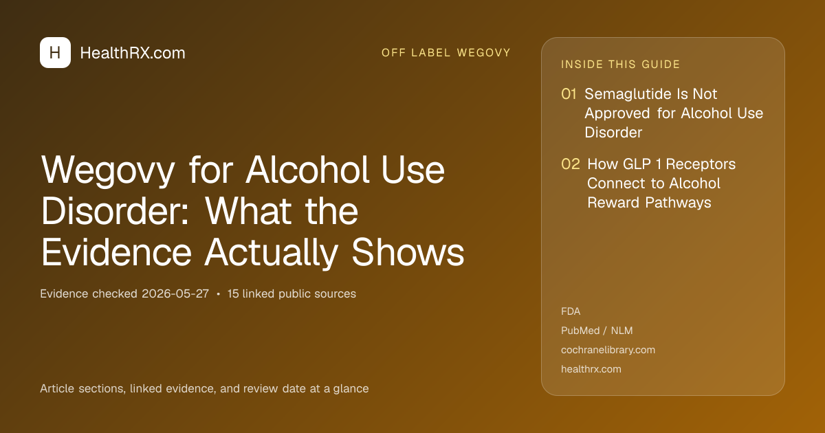 Evidence overview for Wegovy for Alcohol Use Disorder: What the Evidence Actually Shows