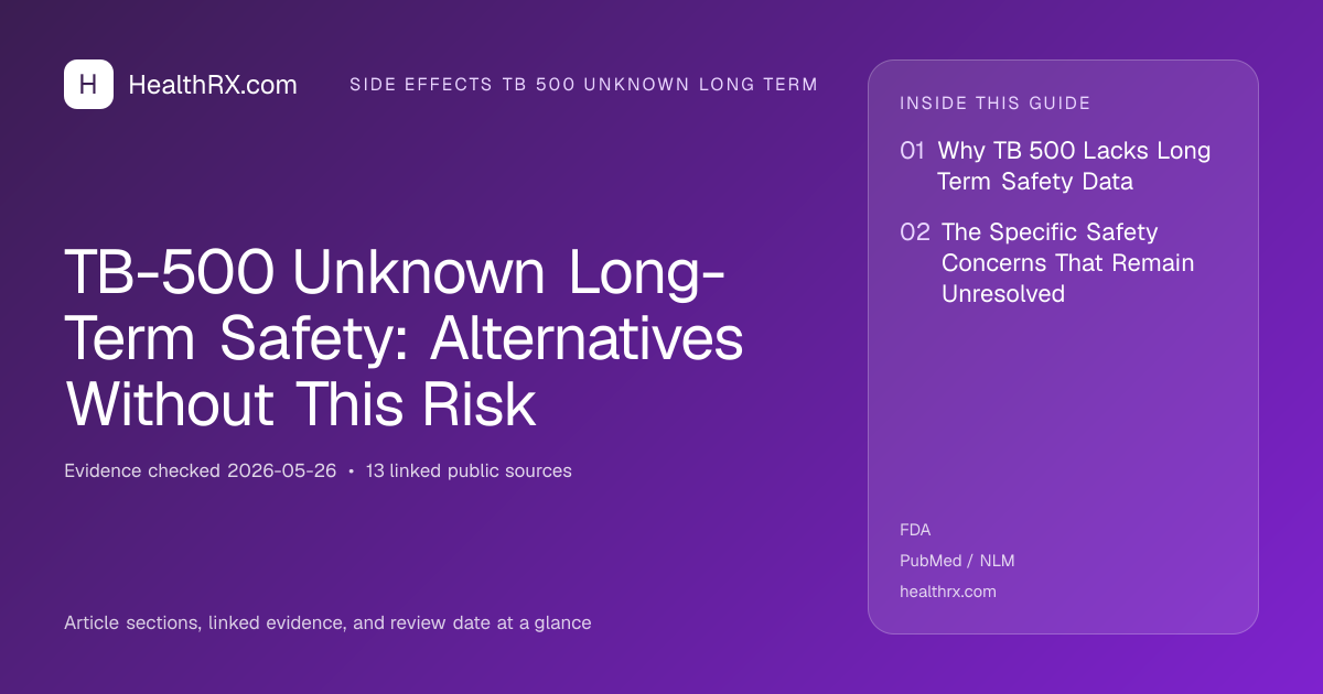 Evidence overview for TB-500 Unknown Long-Term Safety: Alternatives Without This Risk