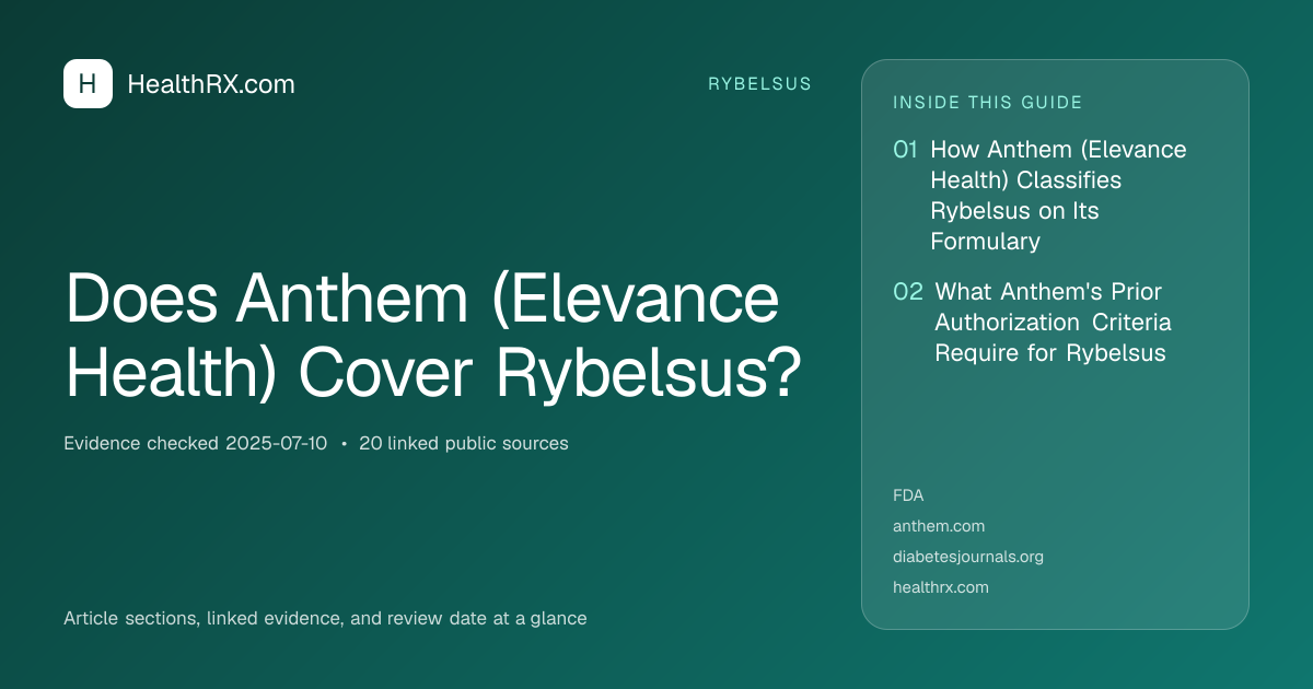 Evidence overview for Does Anthem (Elevance Health) Cover Rybelsus?