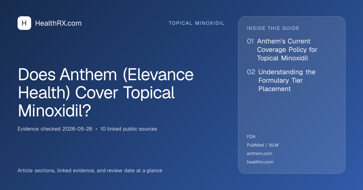 Evidence overview for Does Anthem (Elevance Health) Cover Topical Minoxidil?