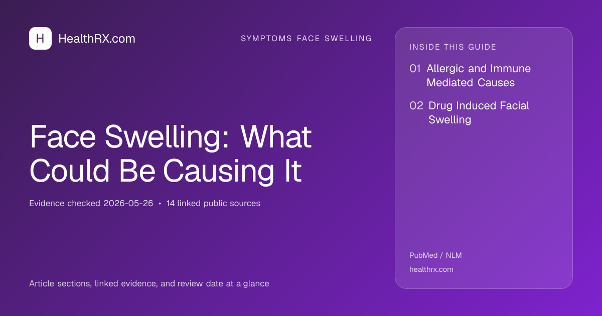 Evidence overview for symptoms face swelling: Face Swelling: What Could Be Causing It