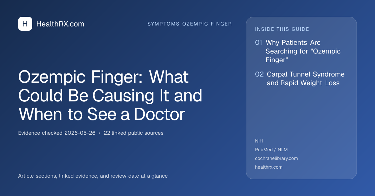 Evidence overview for Ozempic Finger: What Could Be Causing It and When to See a Doctor