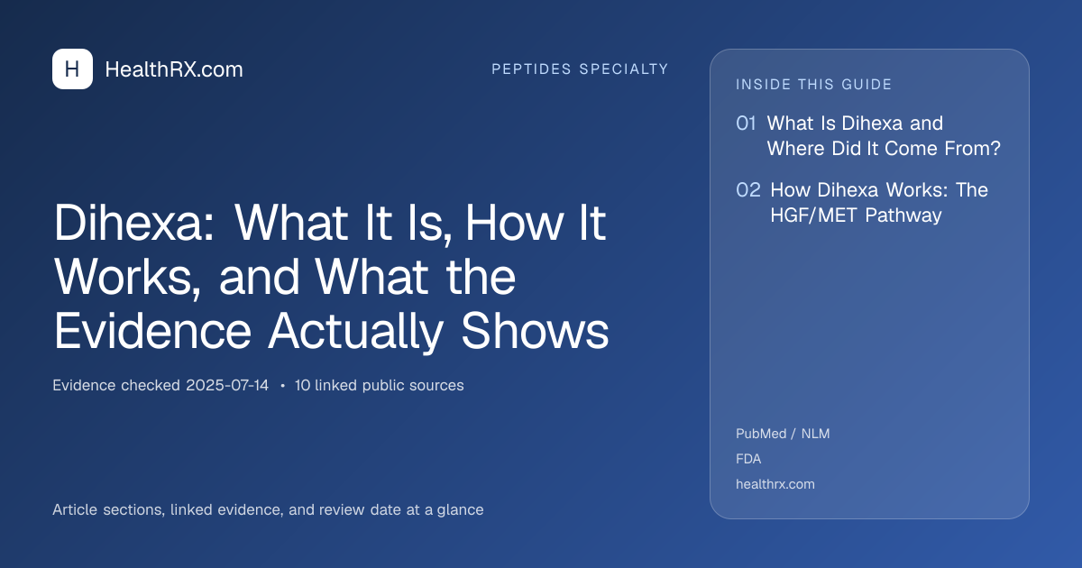 Evidence overview for Dihexa: What It Is, How It Works, and What the Evidence Actually Shows