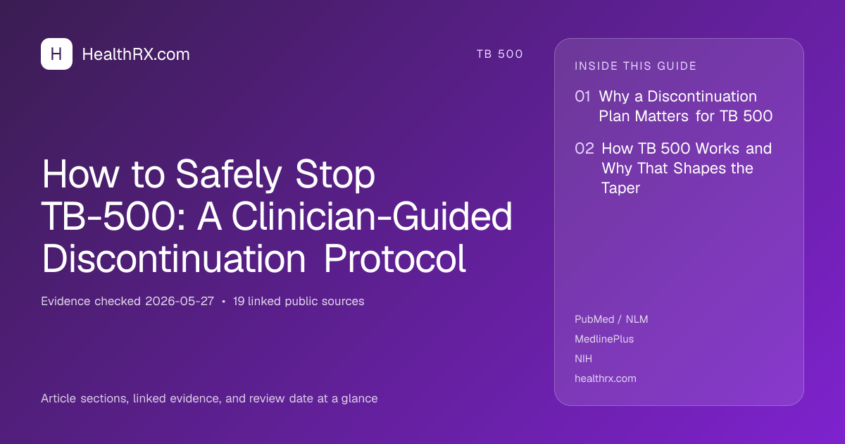 Evidence overview for How to Safely Stop TB-500: A Clinician-Guided Discontinuation Protocol