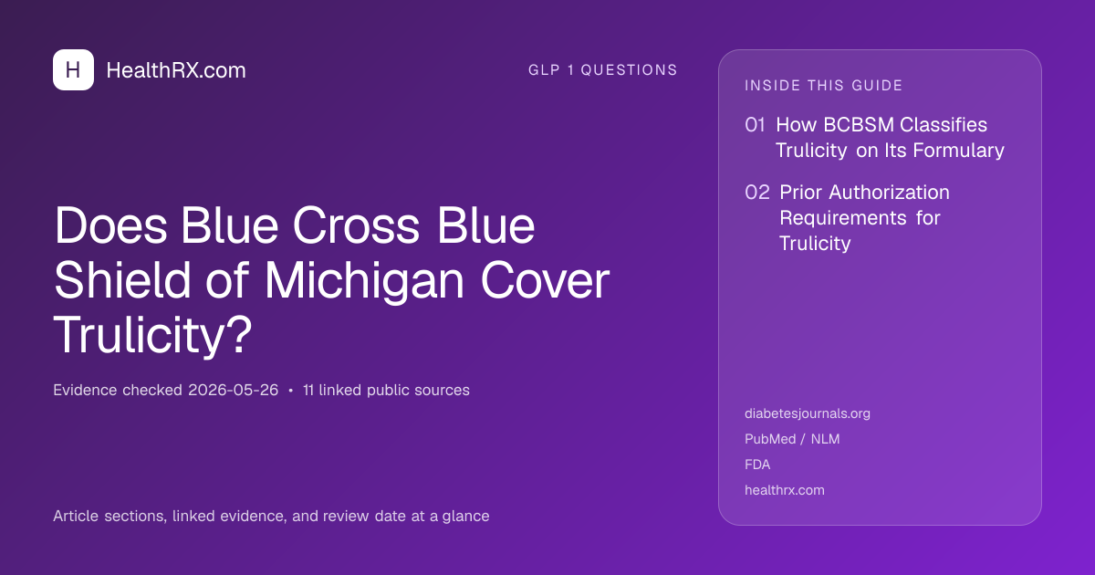 Evidence overview for Does Blue Cross Blue Shield of Michigan Cover Trulicity?