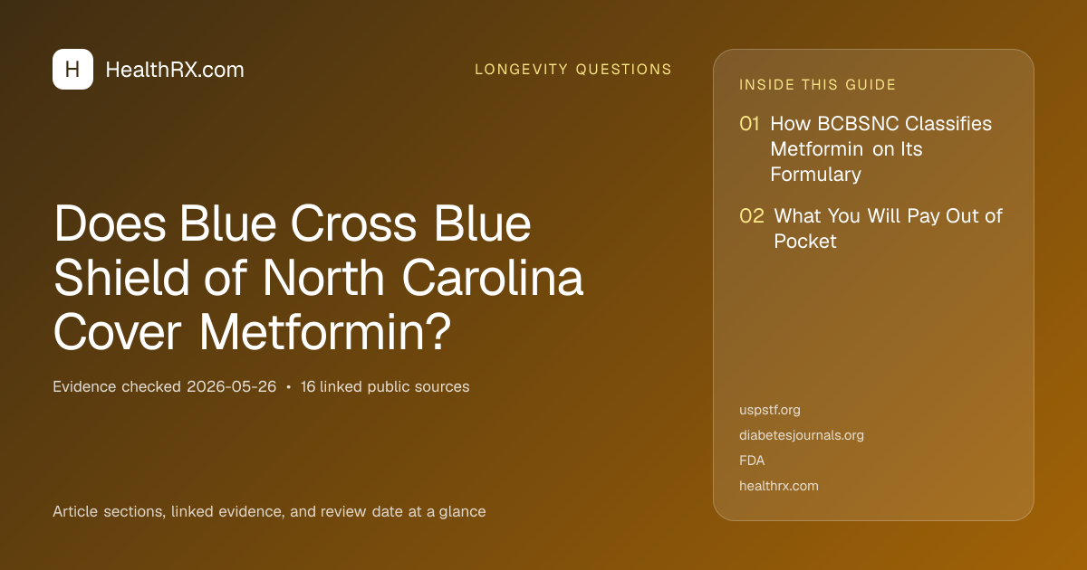 Evidence overview for Does Blue Cross Blue Shield of North Carolina Cover Metformin?