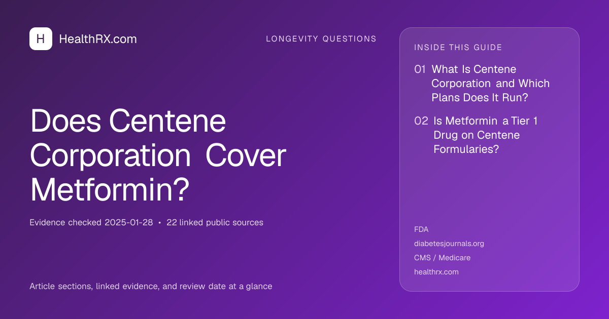 Evidence overview for Does Centene Corporation Cover Metformin?