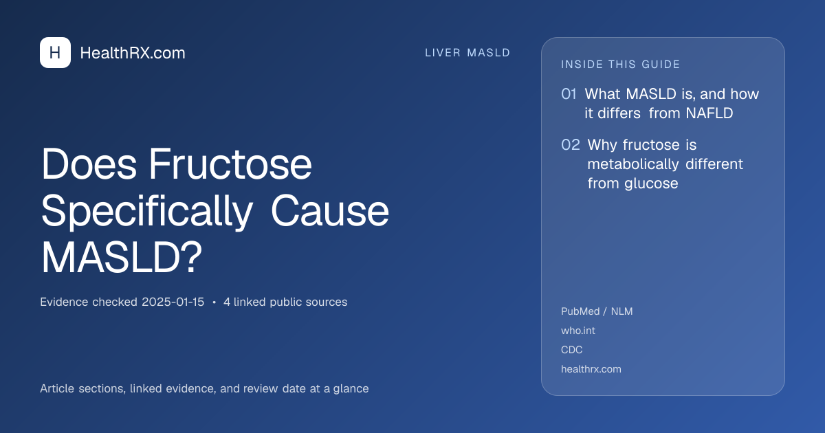 Evidence overview for Does Fructose Specifically Cause MASLD?