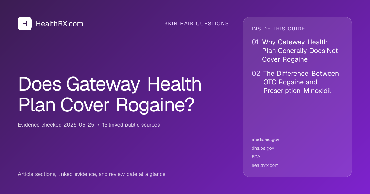 Evidence overview for Does Gateway Health Plan Cover Rogaine?
