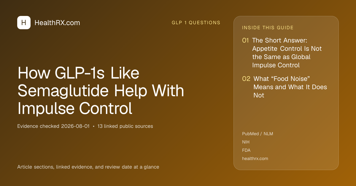 Evidence overview for How GLP-1s Like Semaglutide Help With Impulse Control