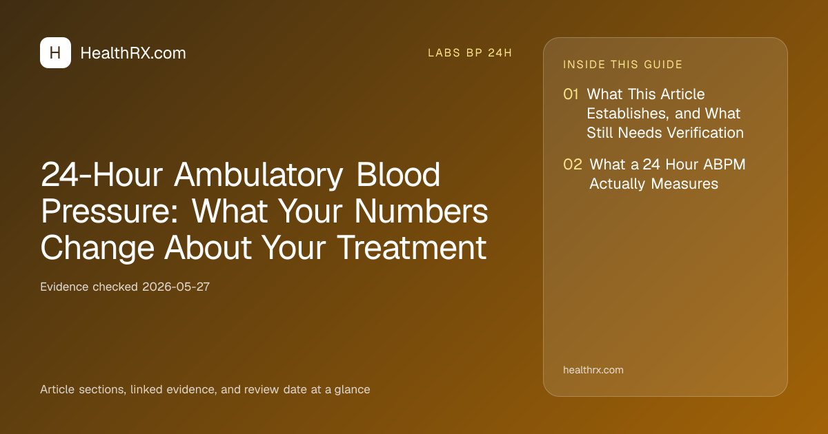 Evidence overview for 24-Hour Ambulatory Blood Pressure: What Your Numbers Change About Your Treatment