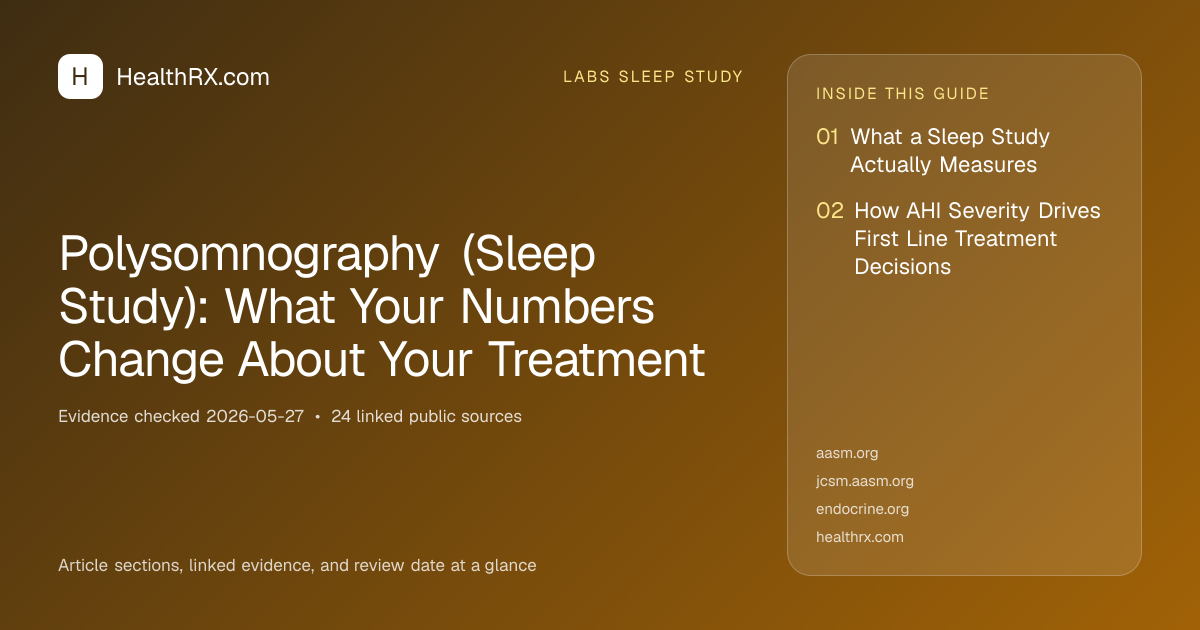 Evidence overview for Polysomnography (Sleep Study): What Your Numbers Change About Your Treatment