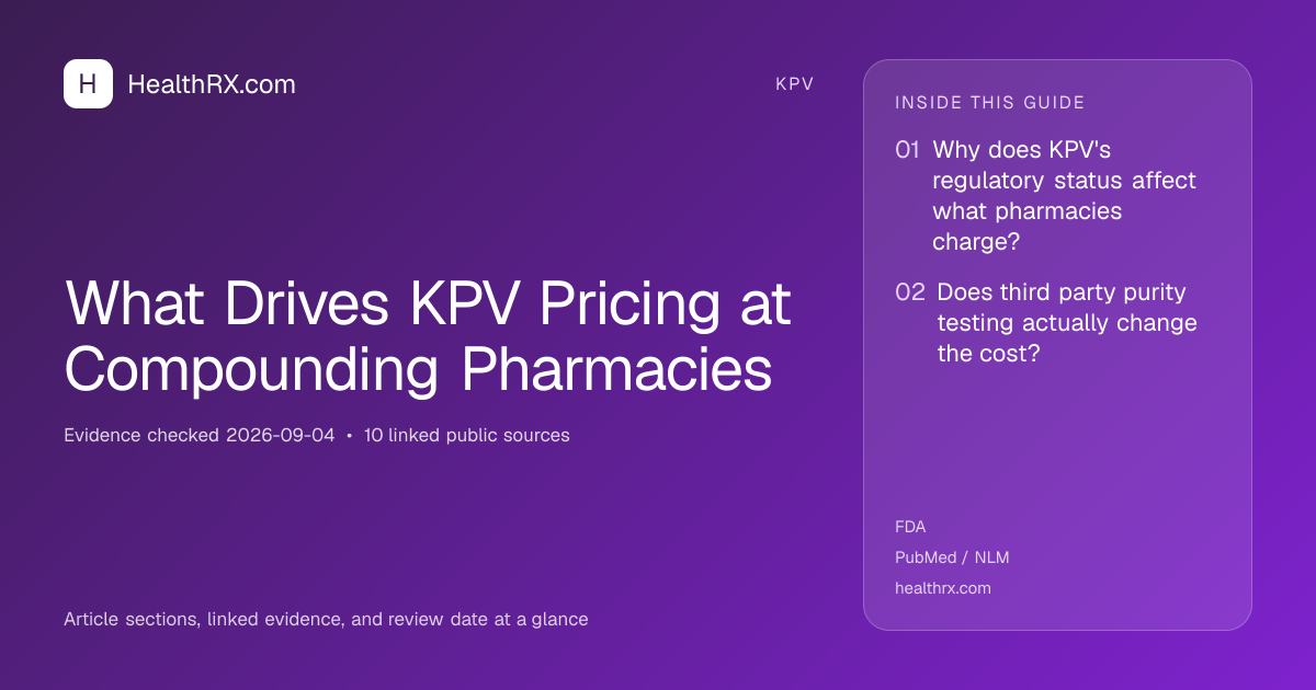 Evidence overview for What Drives KPV Pricing at Compounding Pharmacies
