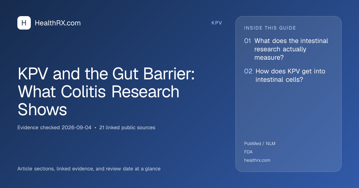 Evidence overview for KPV and the Gut Barrier: What Colitis Research Shows