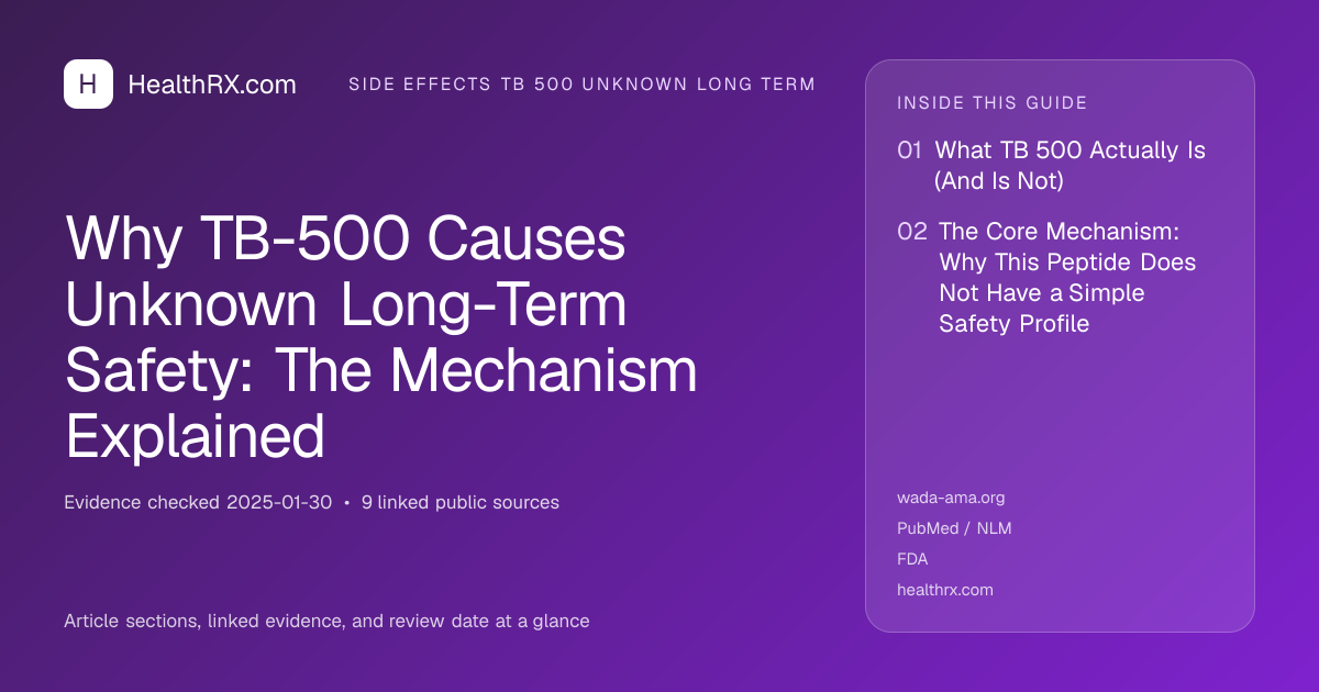 Evidence overview for Why TB-500 Causes Unknown Long-Term Safety: The Mechanism Explained