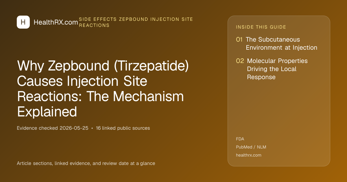 Evidence overview for Why Zepbound (Tirzepatide) Causes Injection Site Reactions: The Mechanism Explained