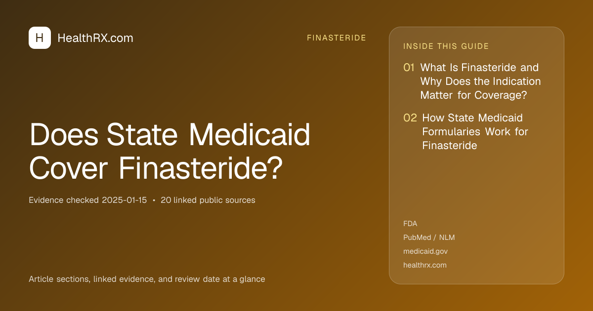 Evidence overview for Does State Medicaid Cover Finasteride?